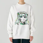 usabit.のぐっず屋さんのにゃこ師手描きルナティア・アヴィンスター Heavyweight Crew Neck Sweatshirt