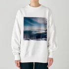 awawoの青空と山の風景 Heavyweight Crew Neck Sweatshirt