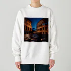 awawoの夕闇に染まるコロッセオの風景 Heavyweight Crew Neck Sweatshirt