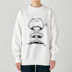 Our.s SUZURI店のにゃんと爆発 Heavyweight Crew Neck Sweatshirt