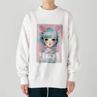 AI-srt-designのスウィート・ミント・ドリーミング・ガール Heavyweight Crew Neck Sweatshirt