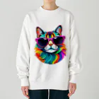 629_CAT_ARTのグラカラキャット2 Heavyweight Crew Neck Sweatshirt