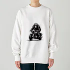 UEKIshopのバイクに乗ったゴリラ Heavyweight Crew Neck Sweatshirt