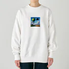 くまDAもんの【新感覚アート】 Heavyweight Crew Neck Sweatshirt