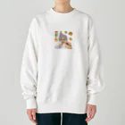 saijo79のミカンおじさんを描いてもらいました Heavyweight Crew Neck Sweatshirt