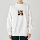 しき設計の仔猫と金魚 Heavyweight Crew Neck Sweatshirt