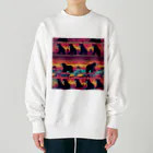 森のくまオフィシャルの壁画のくま Heavyweight Crew Neck Sweatshirt