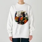 manyou-lab_Ukiyo-eの浮世絵 ド派手侍 Ukiyoe Flamboyant Samurai [UDS-DL-SR001-0010] Heavyweight Crew Neck Sweatshirt