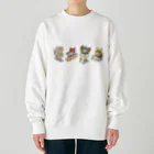 猫のきぬくんのお店のれおまるくん一家　雪山ツアー Heavyweight Crew Neck Sweatshirt