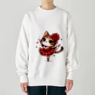 ポロムのおみせのねこねこキトリ Heavyweight Crew Neck Sweatshirt