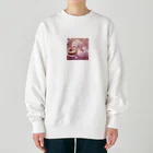 amxafukのふわふわマシュマロかわいいプリン Heavyweight Crew Neck Sweatshirt