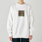 TAKASHIIのパレードで踊っている犬 Heavyweight Crew Neck Sweatshirt