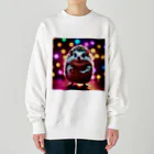 ハリネズミのゆゆのダンスパーティーをしているハリネズミ Heavyweight Crew Neck Sweatshirt