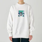 ulyssespomatsの冒険しているペンギン Heavyweight Crew Neck Sweatshirt