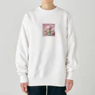 星パンダショップのほわほわマカロンうさぎ Heavyweight Crew Neck Sweatshirt