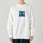 taka-kamikazeの遊泳する赤ちゃん日本代表 Heavyweight Crew Neck Sweatshirt