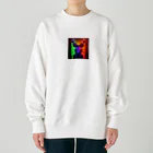 北の動物達と日常風景のポップなエゾシカ Heavyweight Crew Neck Sweatshirt