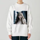 AI美女書架のAI美女猫　ララ Heavyweight Crew Neck Sweatshirt