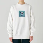 あたらしいぱんだやさんのオーバーオール子パンダ Heavyweight Crew Neck Sweatshirt