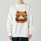 ゆるきゃら製作所の猫バーガー Heavyweight Crew Neck Sweatshirt