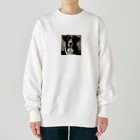 Olive_FLのレトロでかわいい写真は、一匹の愛らしい犬 Heavyweight Crew Neck Sweatshirt