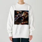 Laugh-Tのウサギとライオンのボクシング Heavyweight Crew Neck Sweatshirt