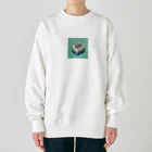 ドット絵調理器具のドット絵「タイマー」 Heavyweight Crew Neck Sweatshirt