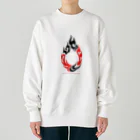 ファンシーTシャツ屋のクールなトライバル炎のタトゥーデザイン Heavyweight Crew Neck Sweatshirt