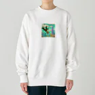 yuhi04のスカイダイビングの冒険猿 Heavyweight Crew Neck Sweatshirt