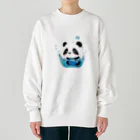 waterpandaの水に落ちるパンダ Heavyweight Crew Neck Sweatshirt