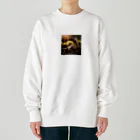 rian14の日光浴をしている龍 Heavyweight Crew Neck Sweatshirt