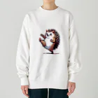 Seiseiのドットハリネズミくん Heavyweight Crew Neck Sweatshirt