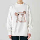 もふっとチンチラ🐭のおてあげチンチラ Heavyweight Crew Neck Sweatshirt