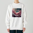 ねこねこねこんのハートさくら Heavyweight Crew Neck Sweatshirt