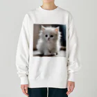 SkyBlueのキュートな子猫 Heavyweight Crew Neck Sweatshirt