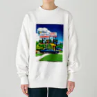 GALLERY misutawoのアメリカ テキサスのクラシックカー Heavyweight Crew Neck Sweatshirt