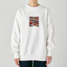 kawaiidoubututatiのいくらおにぎり Heavyweight Crew Neck Sweatshirt