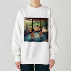 DH＋の江戸時代温泉地での湯治客 Heavyweight Crew Neck Sweatshirt