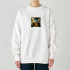 戦国時代マニアの夏の輝きを放つ大阪城 Heavyweight Crew Neck Sweatshirt