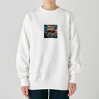 アートフル・メッセンジャーの金運招福金魚様 Heavyweight Crew Neck Sweatshirt