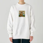 クロスクリエイティブの 蜂蜜を集めているトラ Heavyweight Crew Neck Sweatshirt