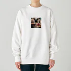 ODDS-345のボールで遊ぶパグ Heavyweight Crew Neck Sweatshirt