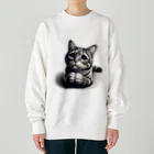 Amyaymのおねだり猫 Heavyweight Crew Neck Sweatshirt