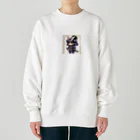 戦国時代マニアのデフォルメ島津義弘君 Heavyweight Crew Neck Sweatshirt