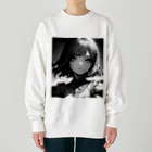 Relaxing Beatsのモノクロ美少女 Heavyweight Crew Neck Sweatshirt