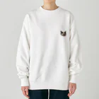 にゃんにゃん工房の上目遣いにゃん Heavyweight Crew Neck Sweatshirt