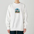 なお（ｻﾗﾘｰﾏﾝ）＠AI使って情報発信中の外で昼から乾杯＠サラリーマン Heavyweight Crew Neck Sweatshirt