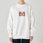 音楽ルー106の親子ネコ Heavyweight Crew Neck Sweatshirt