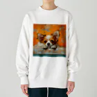 AQUAMETAVERSEの可愛いワンコ Marsa 106 Heavyweight Crew Neck Sweatshirt