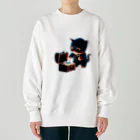 taki・ショップの猫　泥棒 Heavyweight Crew Neck Sweatshirt